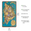 Hawaiian Island of Hawaii (Big Island) Map - Hawaii Tourist Bureau - Vintage Map by Ruth Taylor White c.1941-8 x 12 inch Vintage Wood Art Sign view 2