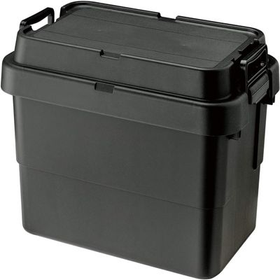 Risu TC-50S Trunk Cargo Stacking Storage Box, Made in Japan, 13.2 gal (50 L), Black