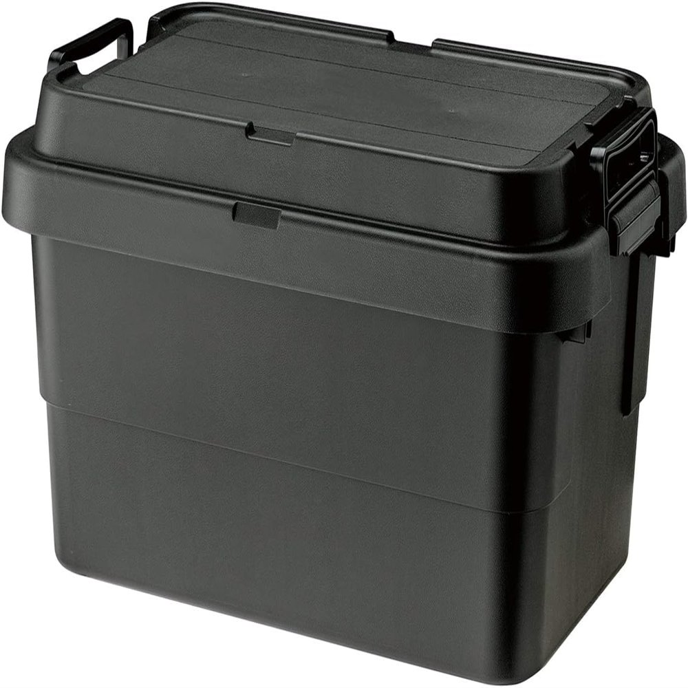 Risu TC-50S Trunk Cargo Stacking Storage Box, Made in Japan, 13.2 gal (50 L), Black