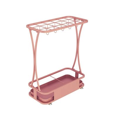 Umbrella Racks WXYZ Hotel Large-Capacity Wrought Iron Umbrella Stand, Detachable and Easy to Install Umbrella Storage Rack, 15 Holes 18 Holes 21 Holes, Black, White, Gold, Pink, Green