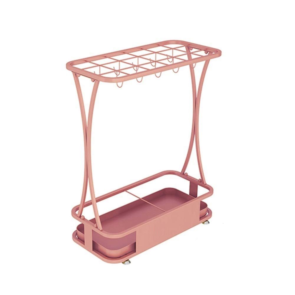 Umbrella Racks WXYZ Hotel Large-Capacity Wrought Iron Umbrella Stand, Detachable and Easy to Install Umbrella Storage Rack, 15 Holes 18 Holes 21 Holes, Black, White, Gold, Pink, Green