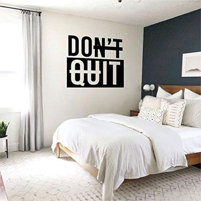 Don't Quit Do It Quote Fitness Workout Work Out Success Motivation Quotes Wall Decals Healthy Lifestyle for Girls Boys Gym Home Sports Room Decor Vinyl Wall Art Stickers Decoration Size (8x10 inch)
