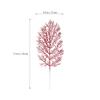 Cabilock 12pcs Christmas Tree Pick Leaves Ornament Glitter Leaf Spray Xmas Holiday Decor Vase Tree Filler Wreath Garland Wedding Decoration DIY Craft Red view 3