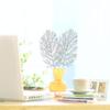 Cabilock Gold Leaves Decorations 12pcs Silver Christmas Tree Pick Leaves Ornament Glitter Leaf Spray Xmas Holiday Decor Vase Tree Filler Wreath Garland Wedding Decoration DIY Craft Silver Leaf view 4