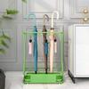 Umbrella Racks AYY Large Commercial Umbrella Stand Umbrella Holder, Hotel Bank School Cane Cue Storage Rack, with Removable Drip Tray, Can Store 28 Umbrellas, Black White Pink Green (Color : Green) view 2