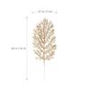Cabilock Christmas Floral Picks Gold Glitter Leaves 12Pcs Artificial Christmas Tree Filler Branches for Holiday DIY Decorations Winter Wedding Party Home Garland Accessories view 2