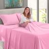 4pc RV-King Sheet Set 800 Thread Count 100% Ultrafine Cotton Beat Sheets for Bed-Hotel Luxury Quality Sheets with Extra Long Staple Cotton, Fits Mattress Upto 15'' Deep Pocket, RV-King, Pink view 1