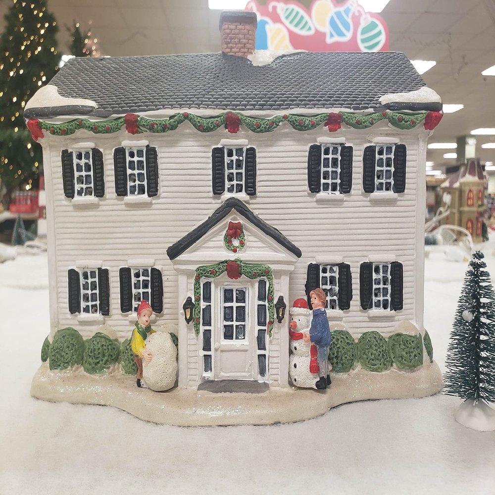 Holiday Christmas Lighted Porcelain House - Nutcracker Colonial