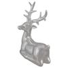 10" Metallic Silver Sitting Reindeer Christmas Tabletop Decor view 3