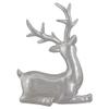 10" Metallic Silver Sitting Reindeer Christmas Tabletop Decor view 4