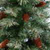 Nearly Natural 50in. Snowed French Alps Mountain Pine Artificial Christmas Tree with 237 Bendable Branches and Pine Cones in Charcoal Planter view 3