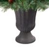 Nearly Natural 50in. Snowed French Alps Mountain Pine Artificial Christmas Tree with 237 Bendable Branches and Pine Cones in Charcoal Planter view 4