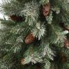 Nearly Natural 3.5ft. Snowed French Alps Mountain Pine Artificial Christmas Tree with 135 Bendable Branches and Pine Cones in White Metal Planter view 3
