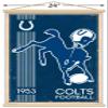 Trends International NFL Indianapolis Colts - Retro Logo 14 Wall Poster, 22.375" x 34", Print and Beechwood Hanger Bundle view 3