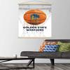 Trends International NBA Golden State Warriors - Drip Ball 20 Wall Poster, 22.375" x 34", Print and Beechwood Hanger Bundle view 2