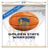 Trends International NBA Golden State Warriors - Drip Ball 20 Wall Poster, 22.375" x 34", Print and Beechwood Hanger Bundle view 3