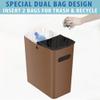 iTouchless Kitchen, Trash Cans with AbsorbX Odor Filter, Waste Bin, Toffee Brown view 4