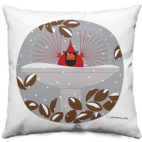 Charley Harper Brrrdbath Pillow (20x20)