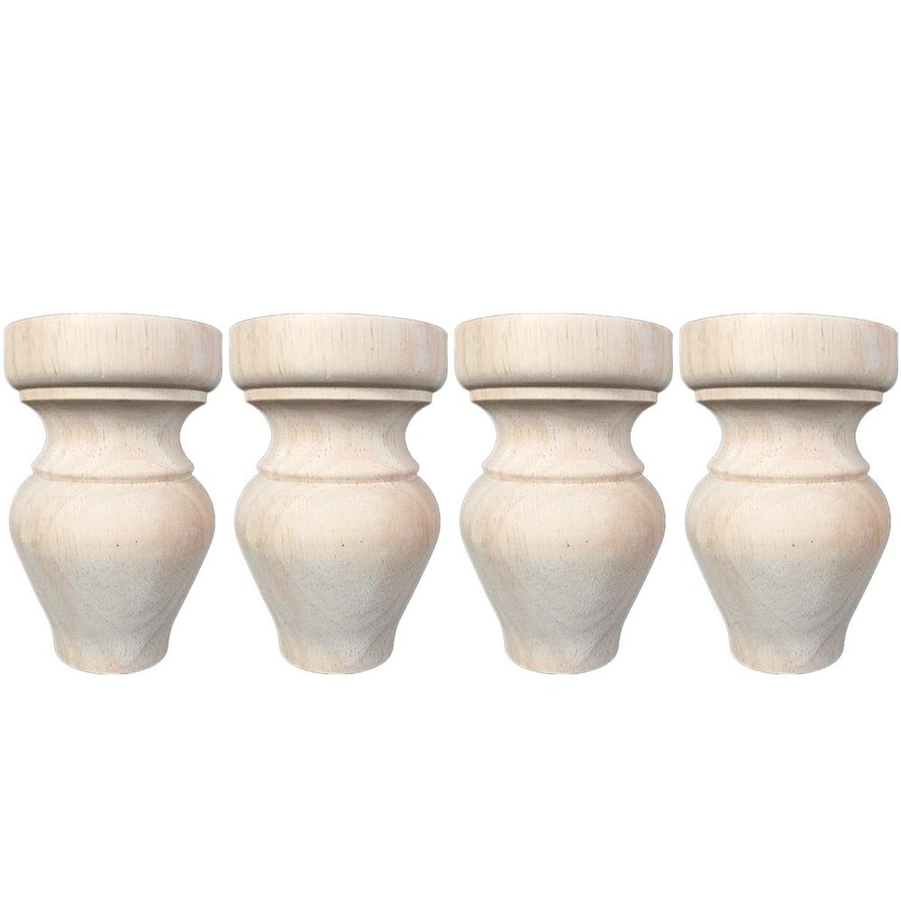 No Paint Set of 4 Shaped Wood TV Table Legs Furniture Sofa Chair Ottoman Couch Bed Wardrobe Cabinet Legs Type-J