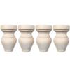 No Paint Set of 4 Shaped Wood TV Table Legs Furniture Sofa Chair Ottoman Couch Bed Wardrobe Cabinet Legs Type-J view 1