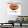 Trends International NBA Golden State Warriors - Drip Ball 20 Wall Poster, 22.375" x 34", Print and White Hanger Bundle view 2