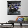 Trends International NFL Baltimore Ravens - Helmet 16 Wall Poster, 22.375" x 34", Premium Print and Black Hanger Bundle view 2