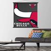 Trends International NBA Chicago Bulls - Logo 14 Wall Poster, 22.375" x 34", Premium Print and Black Hanger Bundle view 2