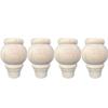 No Paint Set of 4 Shaped Wood TV Table Legs Furniture Sofa Chair Ottoman Couch Bed Wardrobe Cabinet Legs Type-I