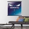 Trends International NBA Charlotte Hornets - Logo 14 Wall Poster, 22.375" x 34", Premium Print and Black Hanger Bundle view 2