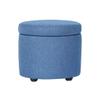 HOMEH Sofa Change Shoes Pouffe Stool Garden Hallway Living Room Multifunction Wood Rest Seat 33L Big Capacity Storage Box (Color : Blue, Size : A) view 1