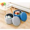 HOMEH Sofa Change Shoes Pouffe Stool Garden Hallway Living Room Multifunction Wood Rest Seat 33L Big Capacity Storage Box (Color : Blue, Size : A) view 3