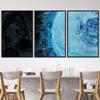 SIGNWIN 3 Piece Framed Canvas Wall Art Abstract Fluids 3D Abstract Abstract Brushstroke Contemporary - 16"x24"x3 Panels view 1