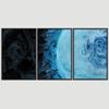 SIGNWIN 3 Piece Framed Canvas Wall Art Abstract Fluids 3D Abstract Abstract Brushstroke Contemporary - 16"x24"x3 Panels view 3