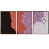 SIGNWIN 3 Piece Framed Canvas Wall Art Abstract Fluids 3D Abstract Abstract Brushstroke Contemporary - 16"x24"x3 Panels view 2