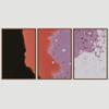 SIGNWIN 3 Piece Framed Canvas Wall Art Abstract Fluids 3D Abstract Abstract Brushstroke Contemporary - 16"x24"x3 Panels view 3