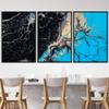 SIGNWIN 3 Piece Framed Canvas Wall Art Abstract Fluids 3D Abstract Abstract Brushstroke Contemporary - 16"x24"x3 Panels view 1