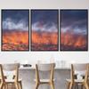 SIGNWIN 3 Piece Framed Canvas Wall Art Sky Sunset Gradients Industrial Modern Art Multicolor Patterns - 16"x24"x3 Panels view 1