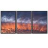 SIGNWIN 3 Piece Framed Canvas Wall Art Sky Sunset Gradients Industrial Modern Art Multicolor Patterns - 16"x24"x3 Panels view 2