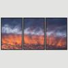 SIGNWIN 3 Piece Framed Canvas Wall Art Sky Sunset Gradients Industrial Modern Art Multicolor Patterns - 16"x24"x3 Panels view 3