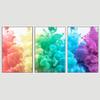 SIGNWIN 3 Piece Framed Canvas Wall Art Abstract Fluids 3D Abstract Abstract Brushstroke Contemporary - 16"x24"x3 Panels view 3