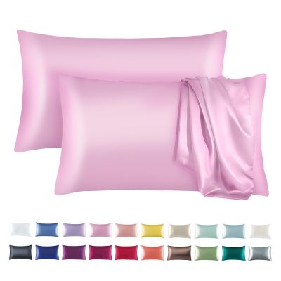 Tyfitb Satin Pillowcase Set for Hair & Skin Care Cooling, Hypoallergenic, Anti-Frizz, Wrinkle-Free Soft, Luxurious Pillowcases with Envelope Closure 2-Pack, King Size 20x36, Gift-Ready