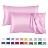 Tyfitb Satin Pillowcase Set for Hair & Skin Care Cooling, Hypoallergenic, Anti-Frizz, Wrinkle-Free Soft, Luxurious Pillowcases with Envelope Closure 2-Pack, King Size 20x36, Gift-Ready view 1