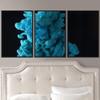 SIGNWIN 3 Piece Framed Canvas Wall Art Abstract Fluids 3D Abstract Abstract Brushstroke Contemporary - 16"x24"x3 Panels view 1