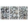 SIGNWIN 3 Piece Framed Canvas Wall Art Stone Pebbles Abstract Industrial Modern Art Multicolor Patterns - 16"x24"x3 Panels view 2