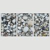 SIGNWIN 3 Piece Framed Canvas Wall Art Stone Pebbles Abstract Industrial Modern Art Multicolor Patterns - 16"x24"x3 Panels view 3