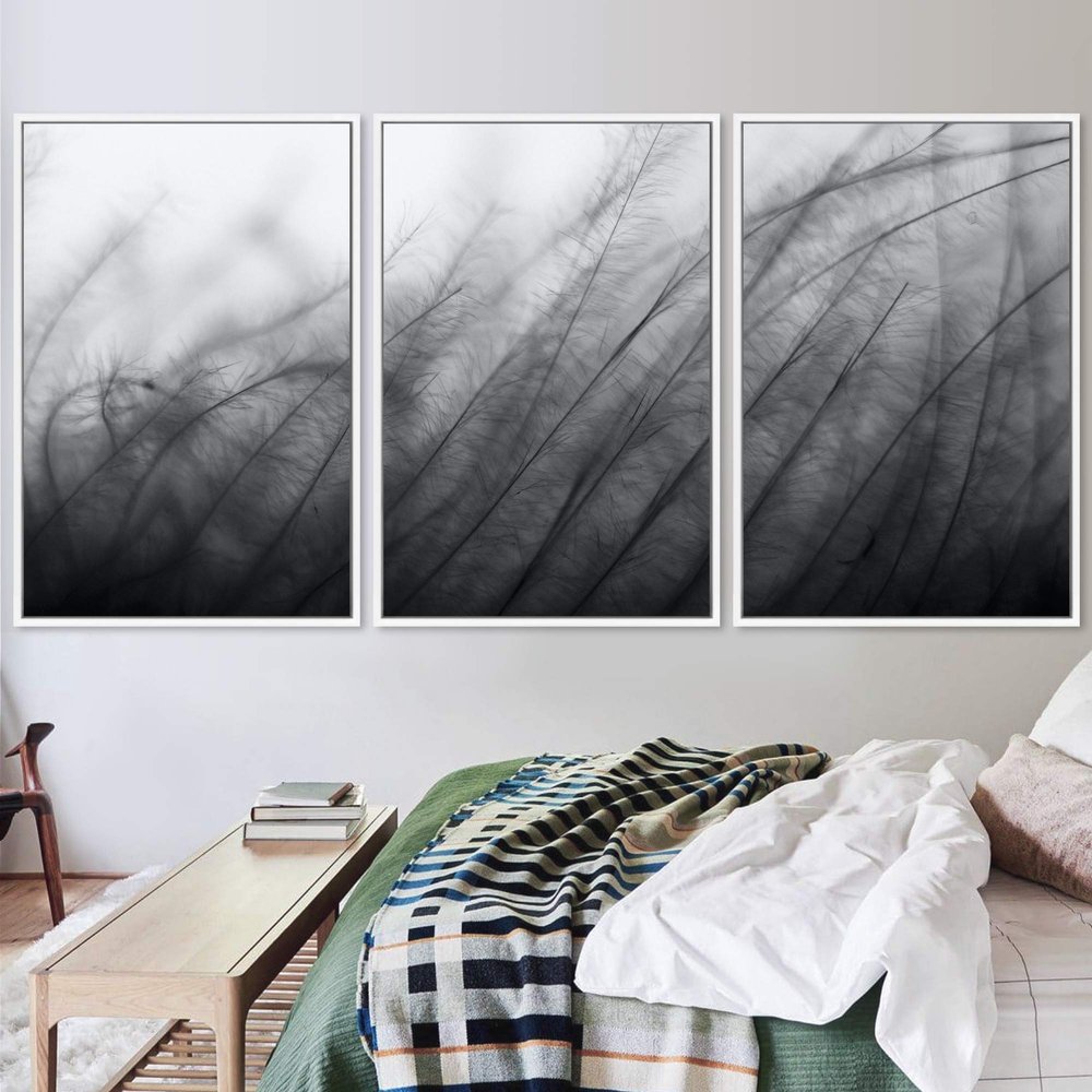 SIGNWIN 3 Piece Framed Canvas Wall Art Bokeh Effect Abstract Industrial Modern Art Multicolor Patterns - 16"x24"x3 Panels