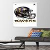 Trends International NFL Baltimore Ravens - Drip Helmet 20 Wall Poster, 22.375" x 34", Premium Print and White Hanger Bundle view 2