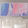 SIGNWIN 3 Piece Framed Canvas Wall Art Abstract Fluids 3D Abstract Abstract Brushstroke Contemporary - 16"x24"x3 Panels view 1