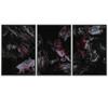SIGNWIN 3 Piece Framed Canvas Wall Art Abstract Fluids 3D Abstract Abstract Brushstroke Contemporary - 16"x24"x3 Panels view 2