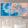 SIGNWIN 3 Piece Framed Canvas Wall Art Abstract Fluids 3D Abstract Abstract Brushstroke Contemporary - 16"x24"x3 Panels view 1